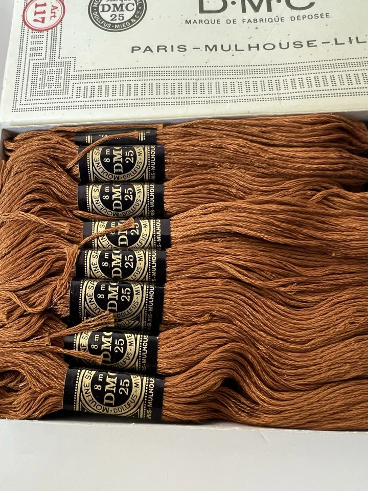 DMC Embroidery Floss #780 Ultra Very Dark Topaz Yellow Box Of 24 New - Image 4 of 4