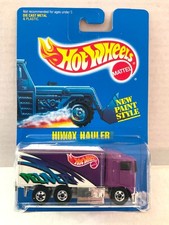 Hot Wheels HIWAY HAULER - Vintage All Blue Card #238 - Purple, Blackwall Wheels