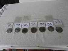 Wendell August Forge Hammered Aluminum Amish-Themed Christmas Ornaments-Lot of 7