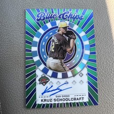 2025 Prospect Edition Baseball Blue Chips Green Auto Kruz Schoolcraft #BCS-KS