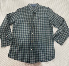 CHAPS Green Plaid Long Sleeve Dress Shirt Size M