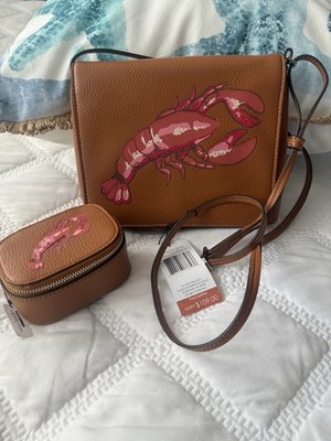 NEW! Vera Bradley Set/2: Small Flap Hipster Lobster Bag & Zip Case