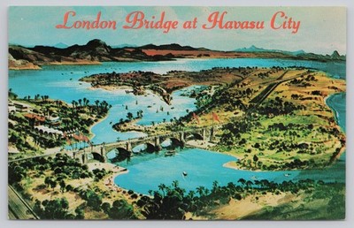 London Bridge Lake Havasu City AZ Artist Conception Postcard