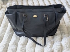 Bolso de Mano Multifunción Coach Azul Marino Oscuro Cuero Granulado para Bebé Pañales