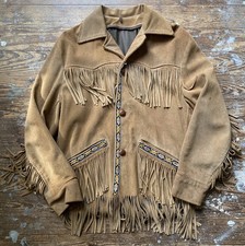 Vtg 60s 70s Suede fringe Jacket M western cowboy