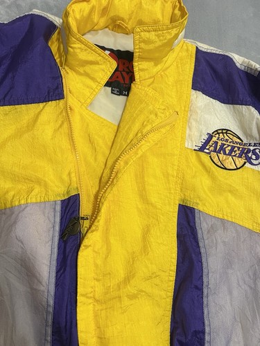 Vintage Pro Player Los Angeles Lakers Jacket Mens M NBA 90s Windbreaker Warm Up - Picture 11 of 17