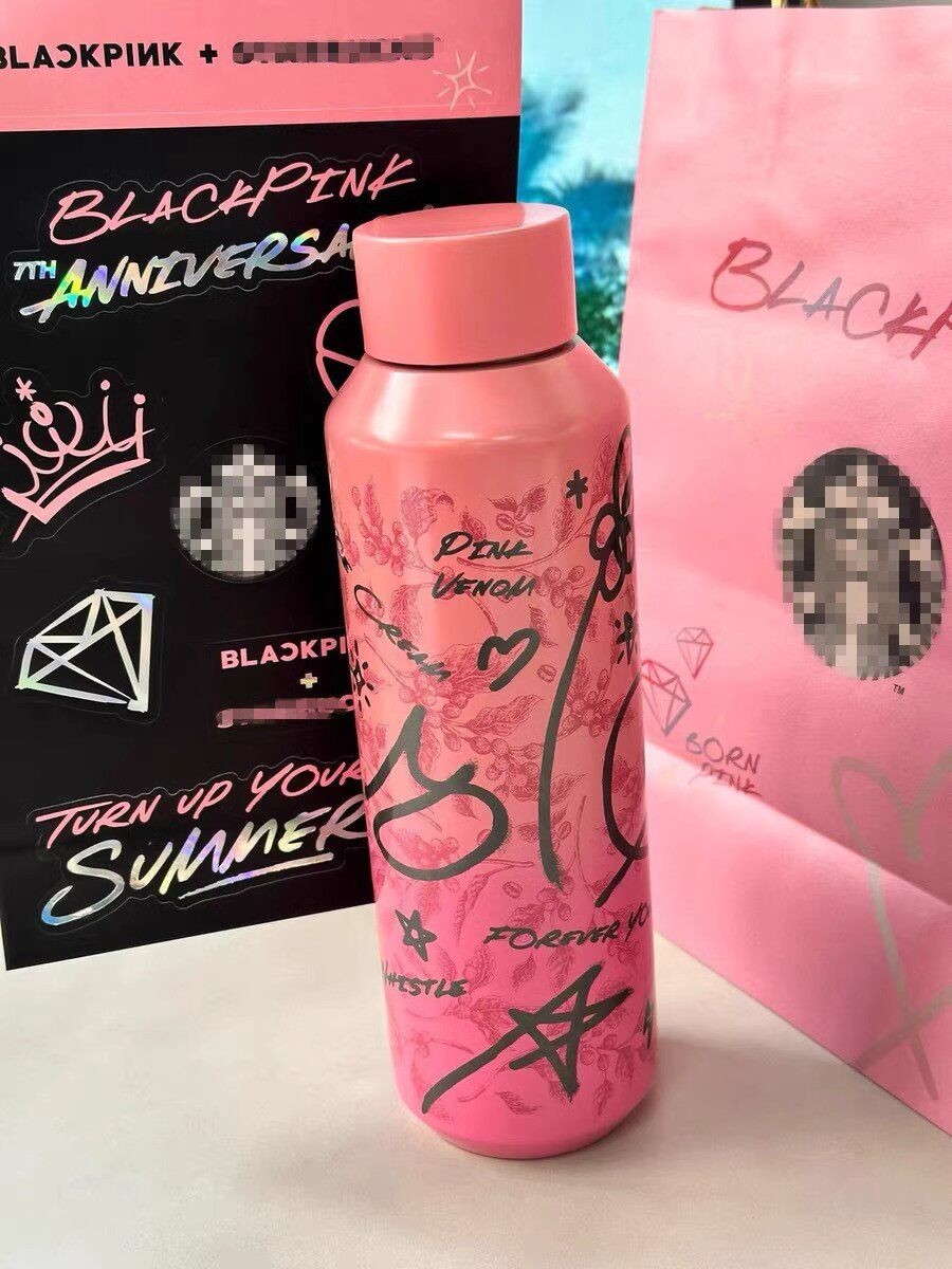 Starbucks x BLACKPINK Graffiti Thermos Cup, Black Pink Tumbler | eBay