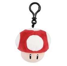 Super Mario Kart Mushroom 4” Plush Bag Clip On, Keychain New N64 Club Mocchi