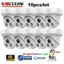 10pcs Vikylin 4K 8MP Full Color IR LED IP Camera POE Onvif With Remote View App