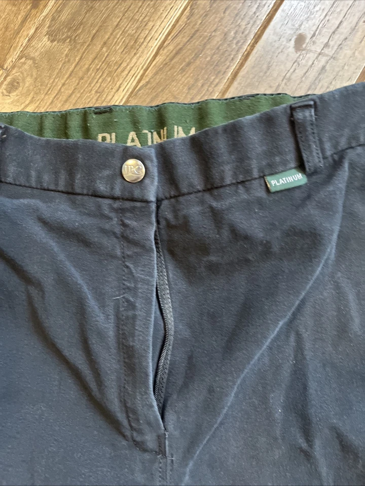 Lote de 2 Calças Masculinas de Equitação Platina 36 Aperto de Assento Completo Equestre - Imagem 3 de 4