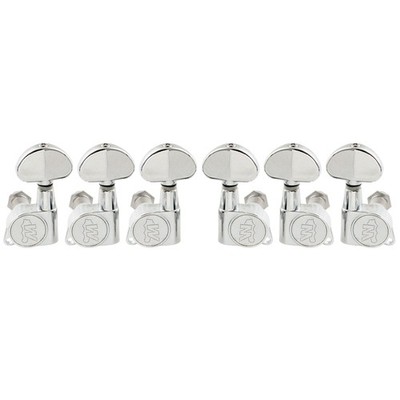 Wilkinson Chrome 3L3R E-Z-LOK Guitar Sealed Machine Heads Tuning Pegs Keys Set