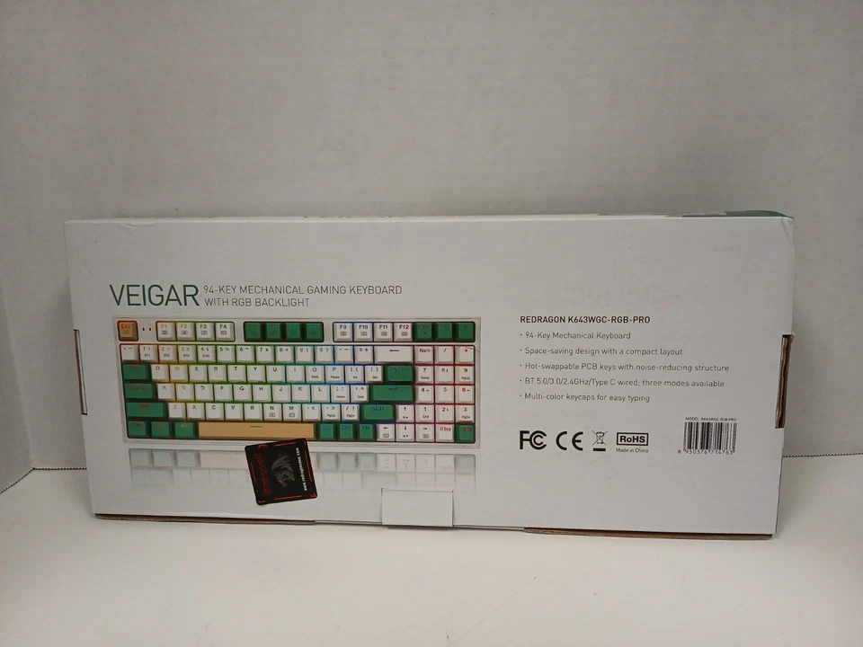 Redragon K643 Veigar 94-Key Mechanical Gaming Keyboard With Red Switches - Image 2 of 4