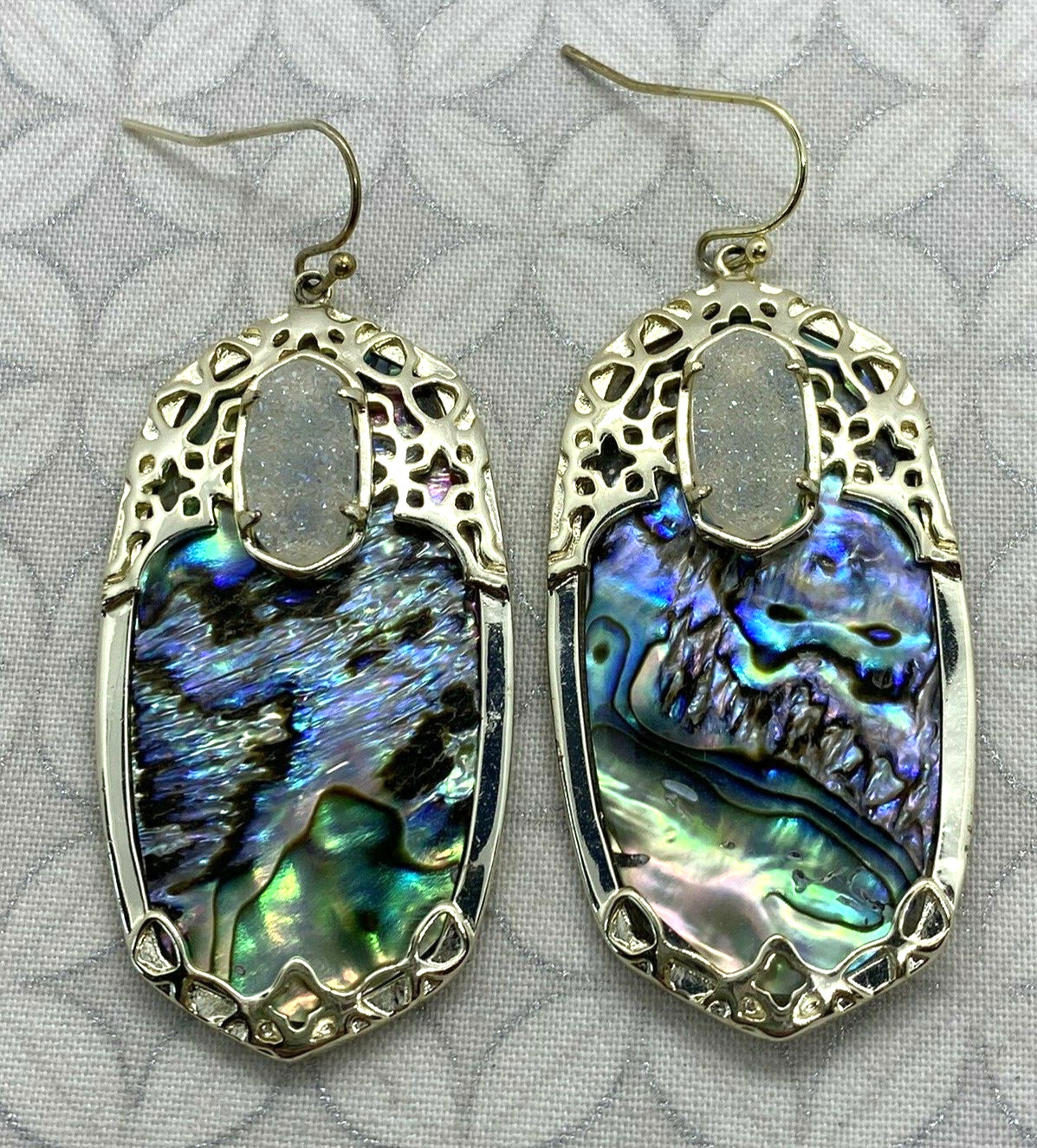 Kendra Scott Deva Statement Earrings Iridescent D… - image 1