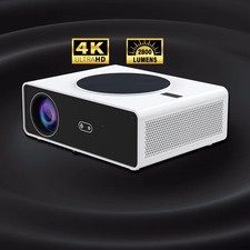 Home Theater Projector Q10W MAX Android 12 4K Video Outdoor LCD Wifi Bundle Wire