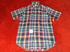 BROOKS BROTHERS   MENS   SMALL    PLAID  SS    SHIRT NEW W/ TAGS