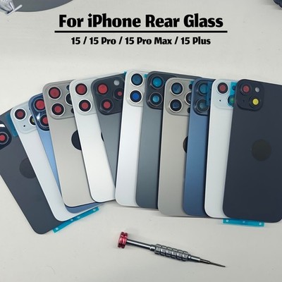 Back Cover Rear Glass For iPhone 15 Pro Max/15 Pro/ 15 Plus/15 Pre-assembled NFC