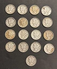 17 Circulated Mercury Dime Lot 90% Silver