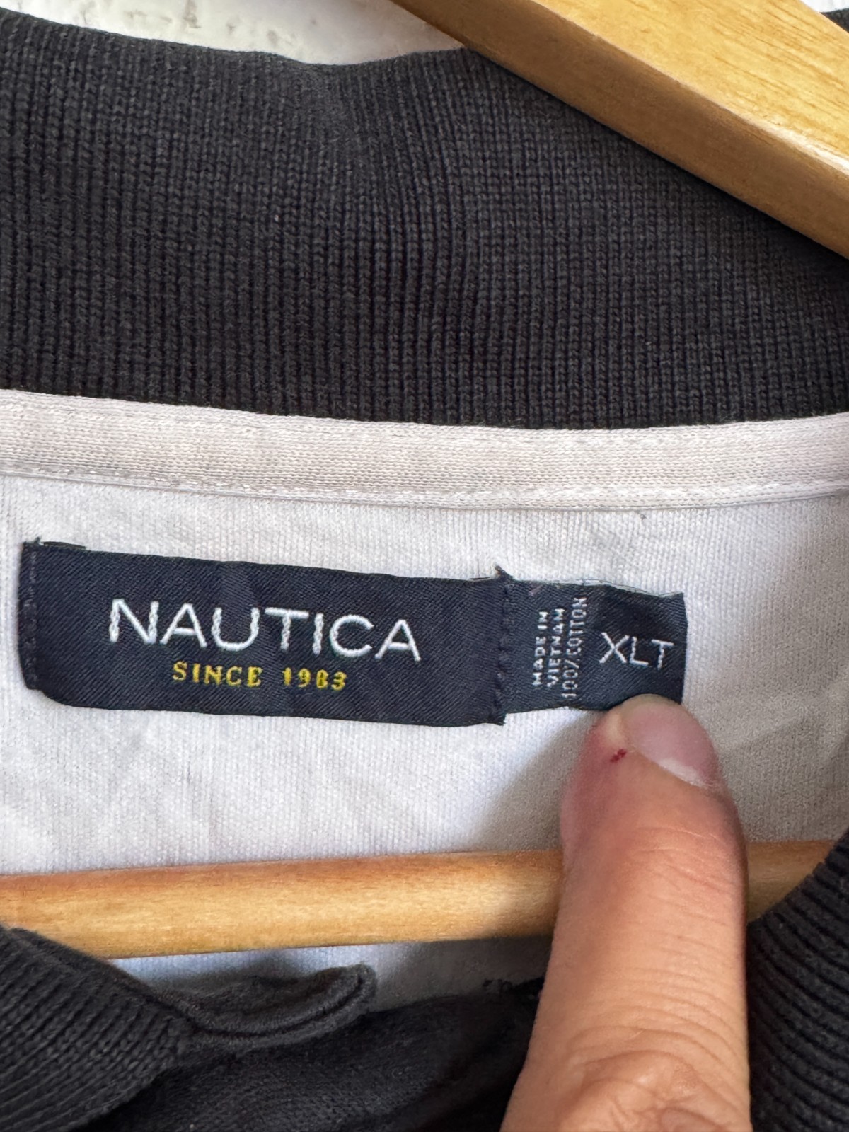 Nautica Herren Classic Fit Kurzarm Polohemd - Schwarz (Größe XLT) image 5