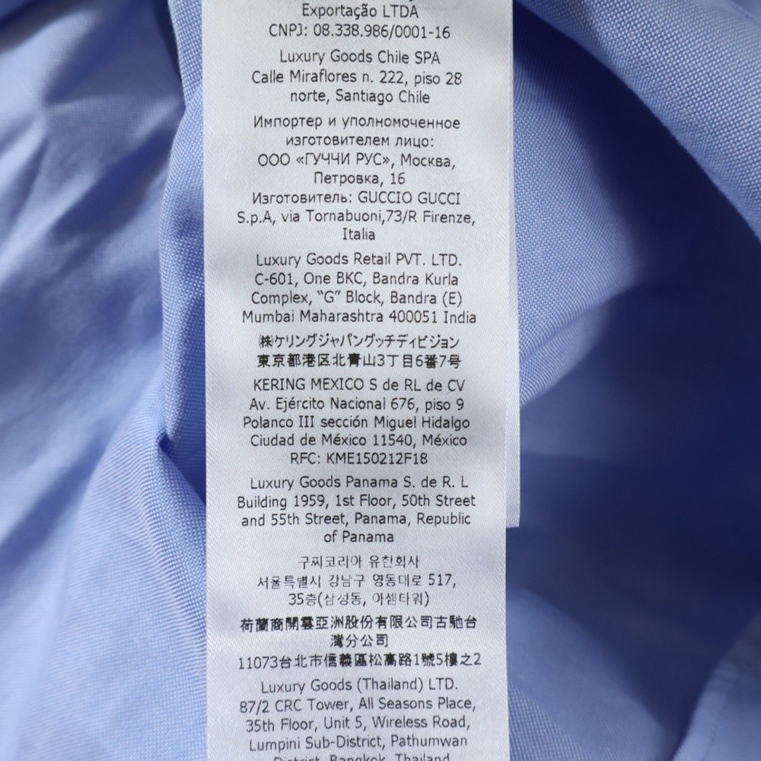 Gucci Front Pleated Long Sleeve Shirt With Bowtie Women Blue 746013 Used f0685f7 thumbnail 8