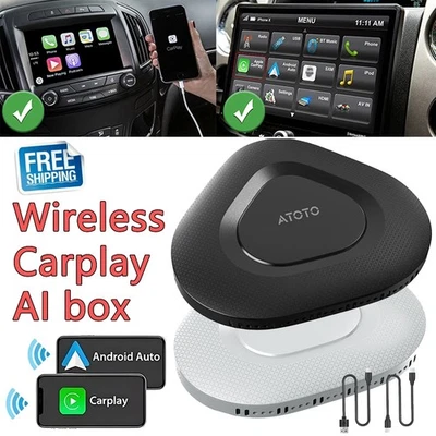 ATOTO Wireless Carplay Dongle Android Auto Adapter USB Car Connect Box Adapter