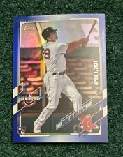 BOBBY DALBEC - 2021 TOPPS - OPENING DAY PARALLEL ROOKIE CARD # 187  PR 2021  MLB. rookie card picture