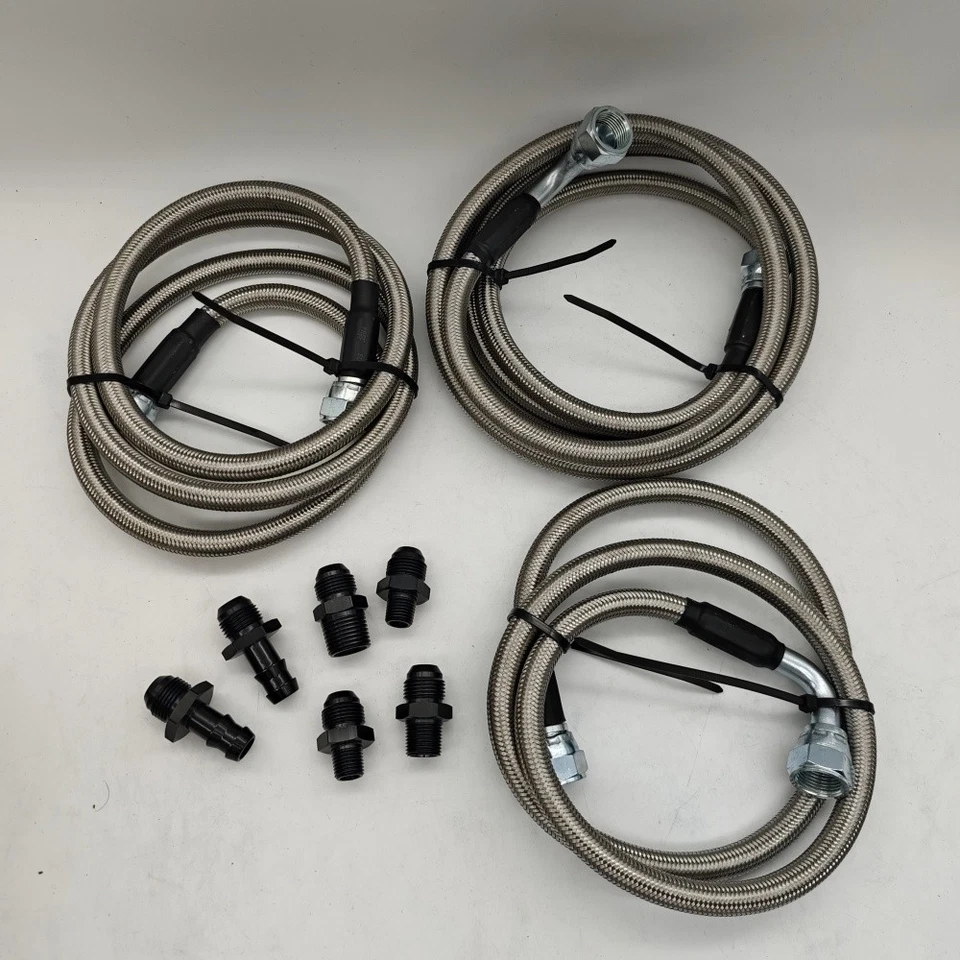 Cummins 47RE Transmission Cooler Lines Kit Heavy Duty Hose For 96-02 Dodge Ram — 第 4/4 张图片