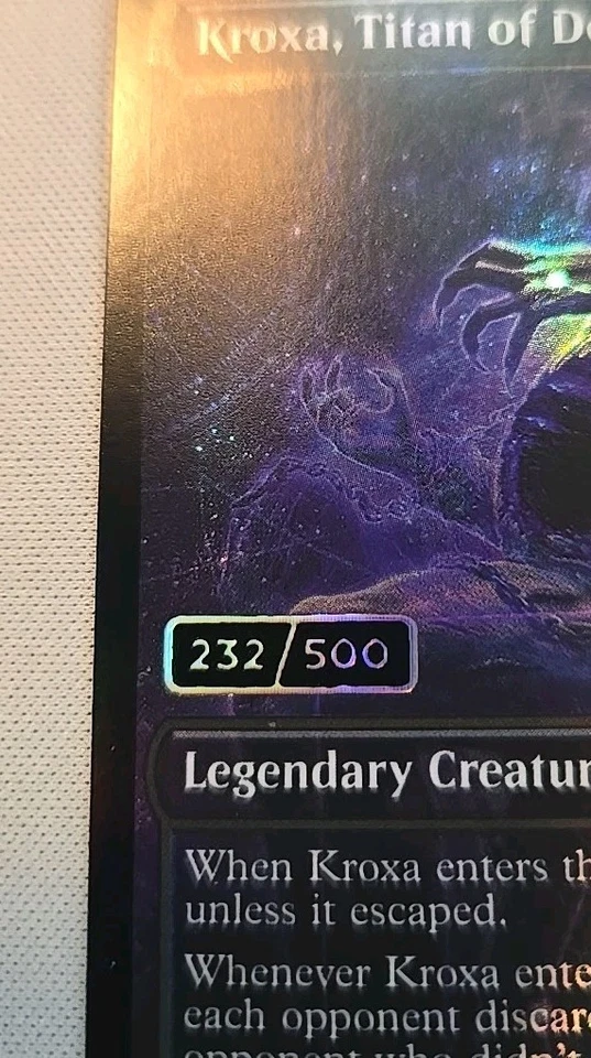 Kroxa Titan of Death's Hunger  #179 Foil Serialized 232/500 MTG Multiverse - Image 2 of 3