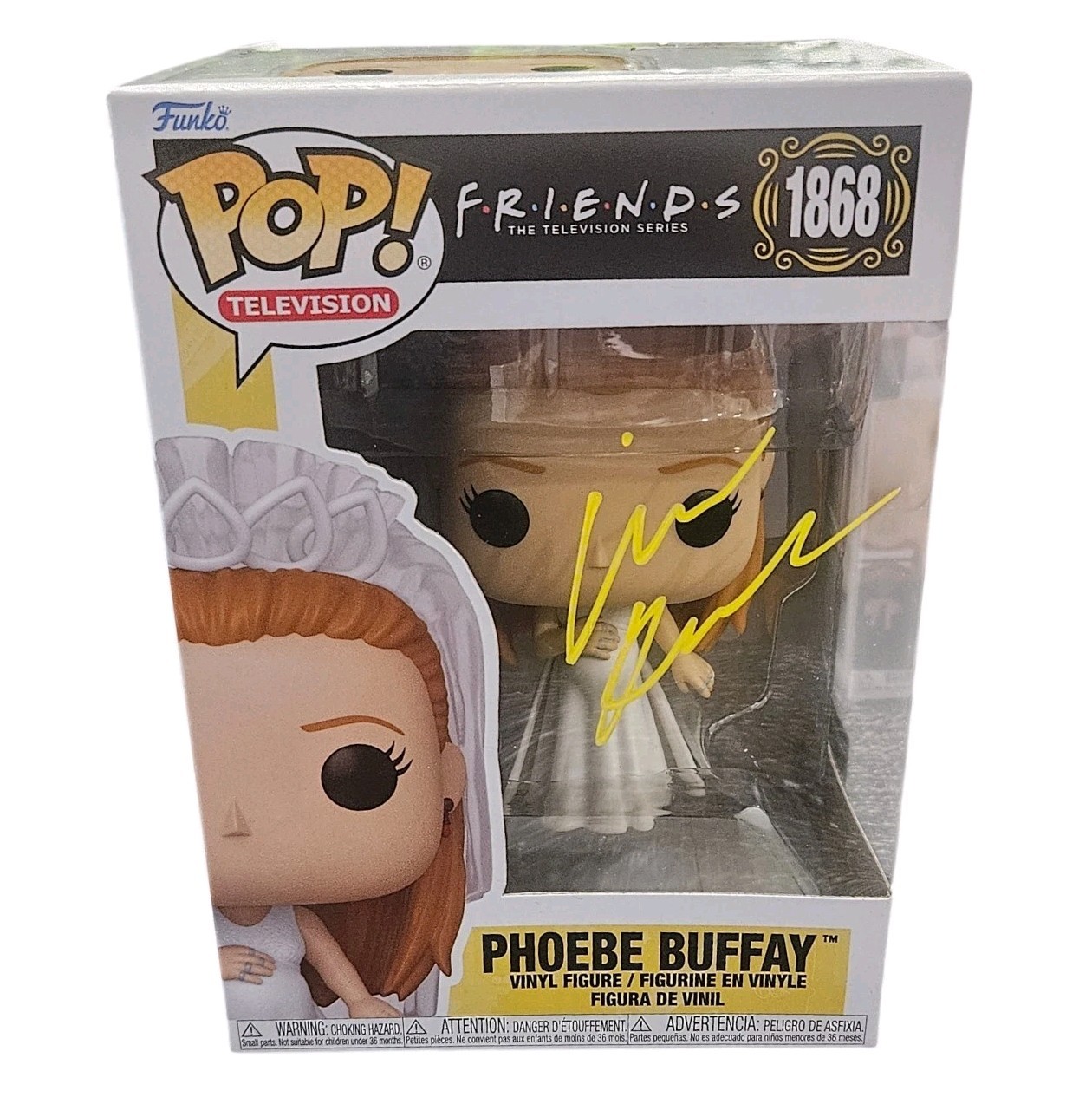 Funko Pop firmado por Lisa Kudrow Phoebe Buffay #1868 Friends autografiado con certificado de autenticidad