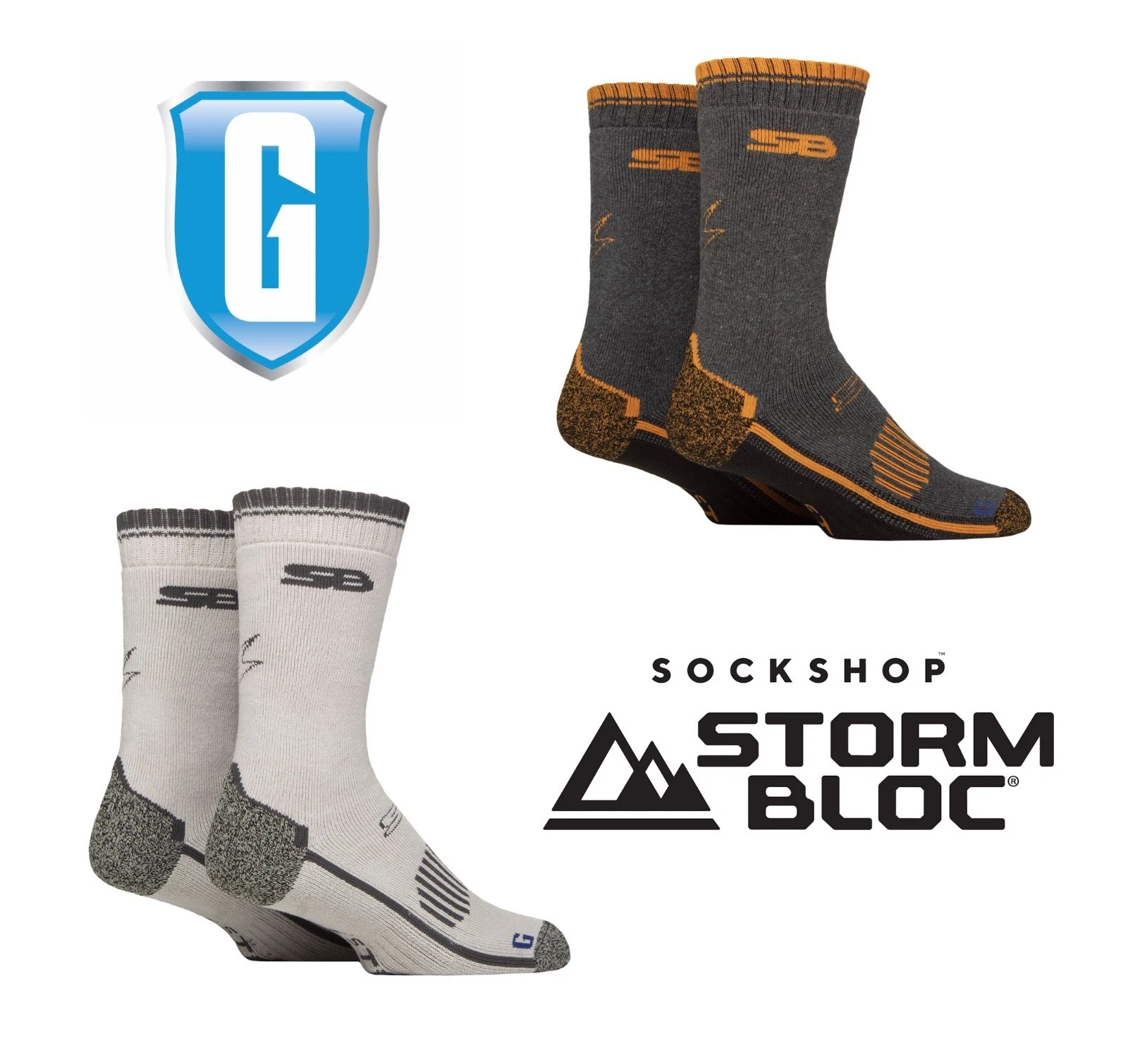 Mens Durable Socks Hiking Cotton Storm Bloc BlueGuard Everdale Cushioned 2 Pairs
Opens in a new wind