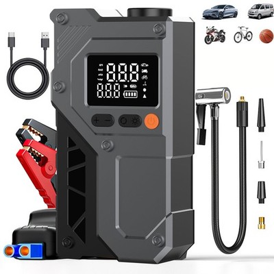6000A Car Jump Starter Battery Booster Starting Device Tire Air Pump Power Bank