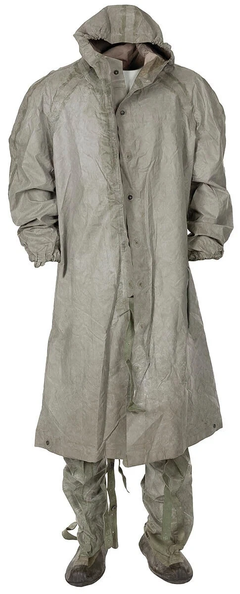 Conjunto de traje de protección del ejército polaco NBC verde genuino excedente militar usado