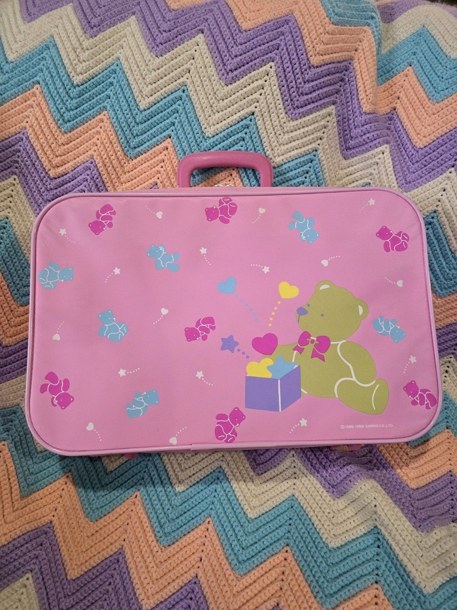 1988 Tweedle Dee Dee Vinyl Tote Bag サンリオ Vintage 86/88 Sanrio Tweedle Dee Dee Teddy Bear Suitcase/Luggage