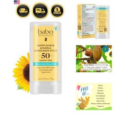 Super Shield SPF 50 Stick Sunscreen - 70 Organic Ingredients - Natural Zinc ...