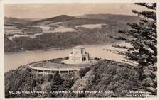 RPPC Columbia River Highway Oregon Vista House Crown Point Photo Postcard J7