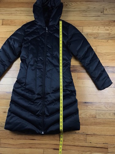 GoLite Women’s Long Down Coat Small Hood Black Full Zip - Picture 2 of 8