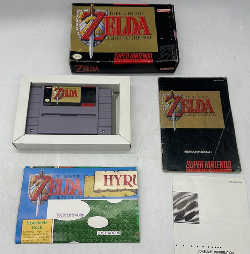 The Legend of Zelda: A Link to the Past COMPLETE w/ MAP (Nintendo SNES, 1992) - Afbeelding 1 van 19