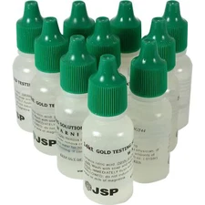 14K Gold Testing Solution Acid 1/2 Fluid Oz 10 Bottles