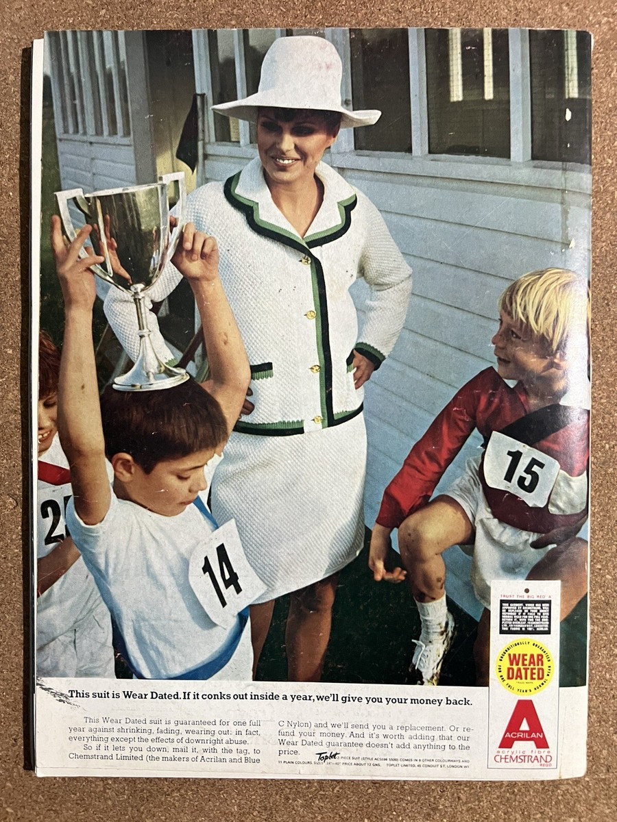 VOGUE UK Magazine Nicole de Lamarge April 15th 1967 Vintage