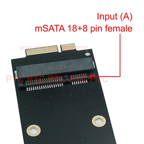 mSATA SSD Hard disk drive to 2012 Macbook Pro Retina iMac 17+7pin SSD Adapter - Picture 2 of 5