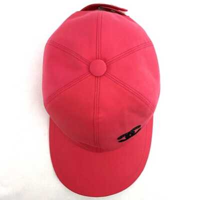 Chanel Cap Pink Coco Mark Unused Good Condition Hat 100% Cotton