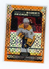 21-22 O-PEE-CHEE PLATINUM #252 MARQUEE ROOKIE ORANGE CHECKERS /25 JEREMY DAVIES