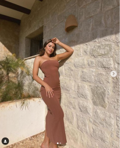 ZARA WOMAN NWT SS22 BROWN MIDI BUSTIER DRESS ALL SIZES REF. 2828