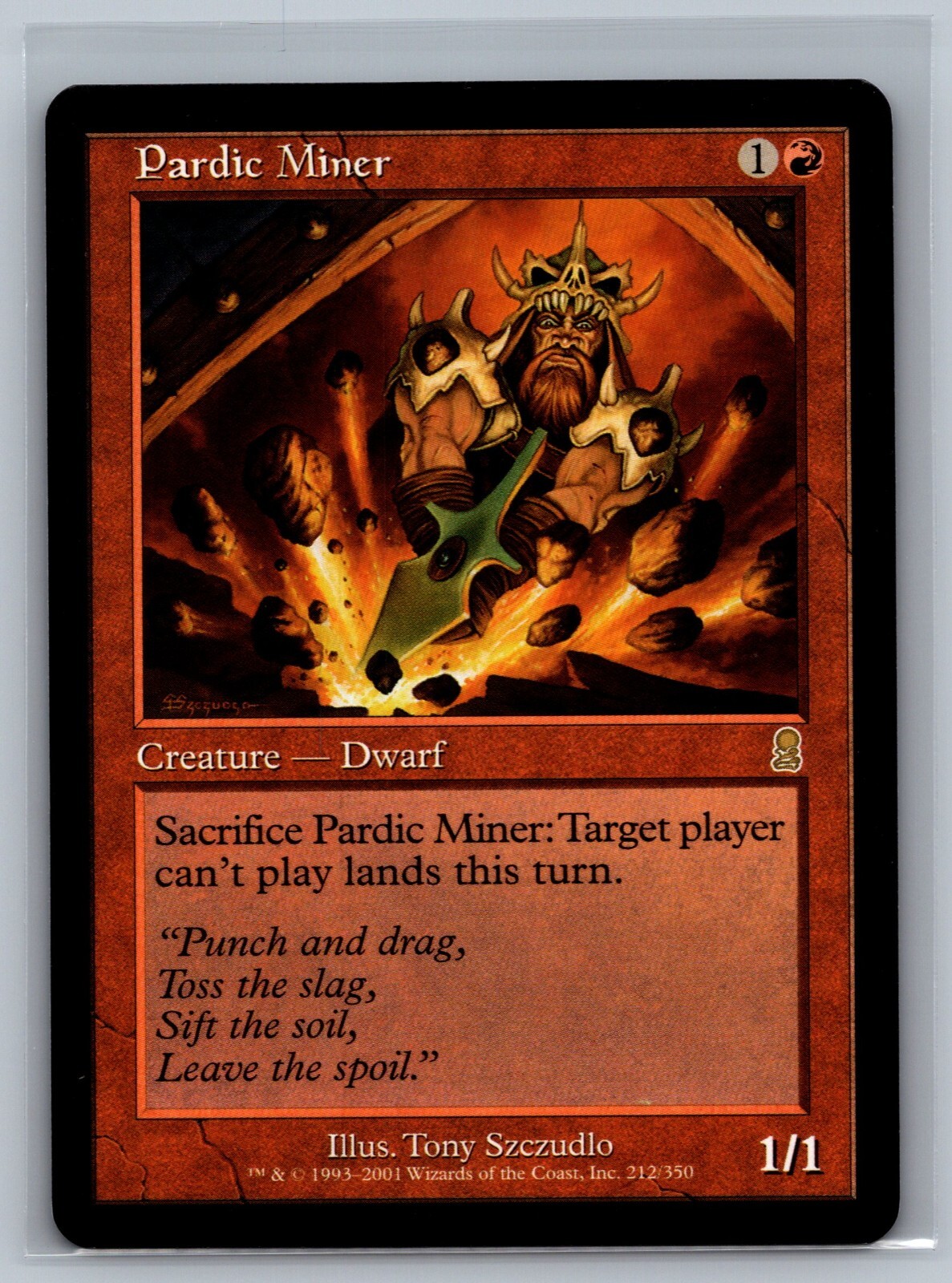 Magic The Gathering Odyssey Pardic Miner #212/350 MTG TCG CCG