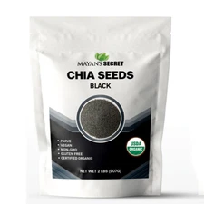 Mayan's Secret - Chia Seeds Organic 2lb, Gluten Free, Parve, Vegan, Non GMO