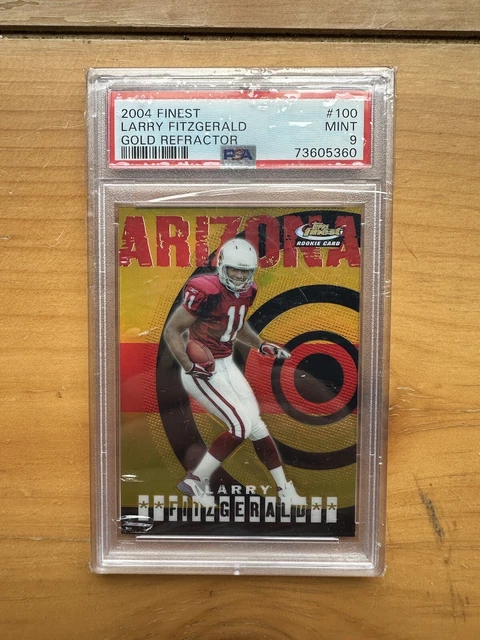 Larry Fitzgerald 2004 Topps Finest Rookie PSA 9 Mint Gold 13/50 RC #100