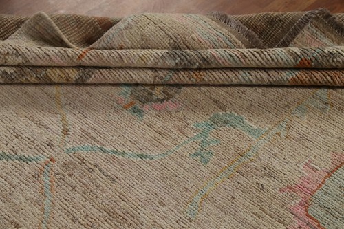 Vegetable Dye Oushak Turkish Hand-knotted Wool Rug for Living Room 7x10 ft - Picture 16 of 21