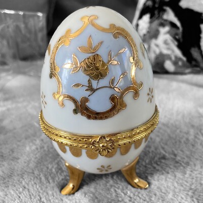 My Treasure Genuine Porcelain Hand Painted Decor Collectible Egg New