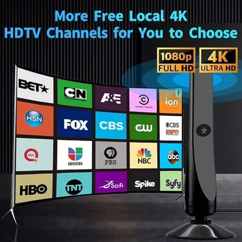 4K Rewave TV-Antenne 2025 - 360° Empfang, Verstärker, Plug & Play, 3.5m Kabel - Bild 6 von 20