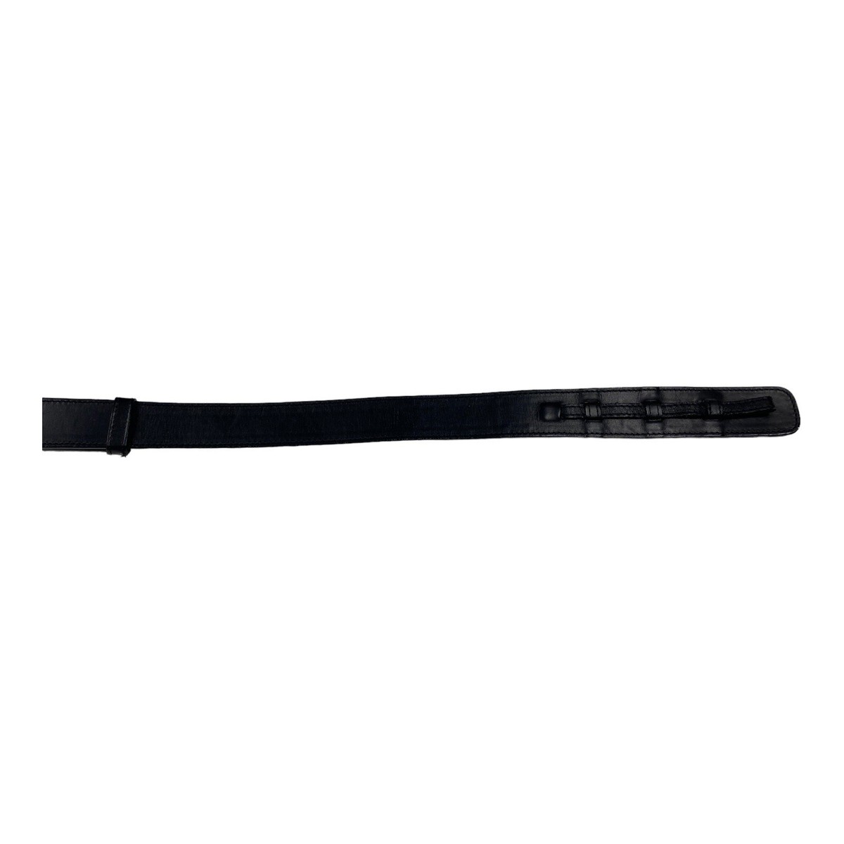 Lutz & Patmos Cappola Black Leather Belt Zipper Double Buckles 46\