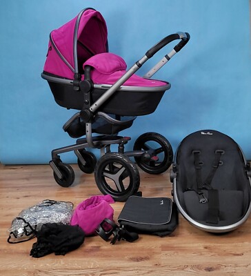 Silver Cross Surf Travel System, Pram, Pushchair Fuchsia UK